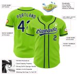 Personalized Authentic Baseball Jersey - Neon Green Navy White Design Personalized Neon Green Navy-White Authentic Baseball