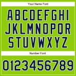 Personalized Authentic Baseball Jersey - Neon Green Navy White Design Personalized Neon Green Navy-White Authentic Baseball