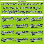 Personalized Authentic Baseball Jersey - Neon Green Navy White Design Personalized Neon Green Navy-White Authentic Baseball