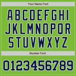 Custom Name and Number Authentic Baseball Jersey in Neon Green, Navy-White - Personalized Team Gear Personalized Neon Green