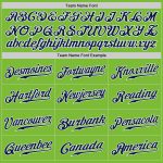 Custom Name and Number Authentic Baseball Jersey in Neon Green, Navy-White - Personalized Team Gear Personalized Neon Green