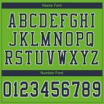 Personalized Green Navy-White Mesh Authentic Football Jersey for Fans Personalized Neon Green Navy-White Mesh Authentic Football