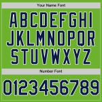 Custom Team Name Number Golf Polo Shirt - Personalized Navy White Neon Green Performance Personalized Neon Green Navy-White