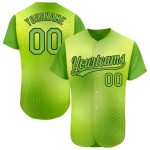Customizable 3D Pattern Baseball Jersey - Neon Green & Black - Personalized Name & Number Authentic Team Jersey Personalized