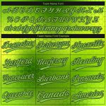 Customizable 3D Pattern Baseball Jersey - Neon Green & Black - Personalized Name & Number Authentic Team Jersey Personalized