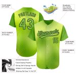 Customizable 3D Pattern Baseball Jersey - Neon Green & Black - Personalized Name & Number Authentic Team Jersey Personalized