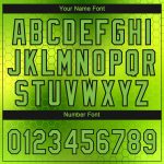 Customizable 3D Pattern Baseball Jersey - Neon Green & Black - Personalized Name & Number Authentic Team Jersey Personalized
