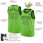 Custom Personalized Green Black Basketball Jersey with Name and Number - Authentic Team Gear Personalized Neon Green Neon