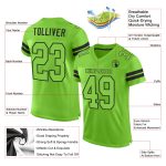 Custom Neon Green Football Jersey with Black Mesh - Personalized Team Name and Number Personalized Neon Green Neon Green-Black