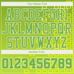Custom Name and Number Basketball Jersey Sublimation Suit in Neon Green and Gold - Personalized Round Neck Design Personalized