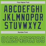 Custom Name and Number Personalized Neon Green Navy Basketball Jersey - Authentic Team Apparel Personalized Neon Green Neon