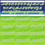 Custom 3D Pattern Baseball Jersey with Personalized Name & Number, Neon Green-Royal Design Personalized Neon Green Neon Green-Royal