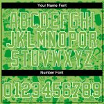 Custom St. Patricks Day Baseball Jersey - Personalized Neon Green 3D Pattern Design with Name and Number Personalized Neon