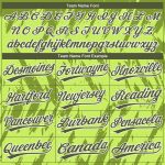 Custom Name and Number Baseball Jersey - Personalized Neon Green Olive-White 3D Pattern Design Personalized Neon Green Olive-White