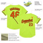 Custom Neon Green Orange Black Throwback Baseball Jersey Personalized Name and Number Personalized Neon Green Orange-Black