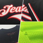 Custom Neon Green Orange Black Throwback Baseball Jersey Personalized Name and Number Personalized Neon Green Orange-Black