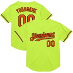 Custom Neon Green Orange Black Throwback Baseball Jersey Personalized Name and Number Personalized Neon Green Orange-Black