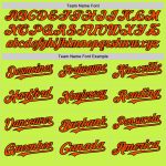 Custom Neon Green Orange Black Throwback Baseball Jersey Personalized Name and Number Personalized Neon Green Orange-Black