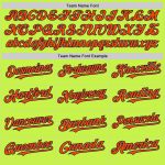 Personalized Custom Team Baseball Jersey - Neon Green Orange-Navy Mesh with Name and Number - Authentic Throwback Style Personalized