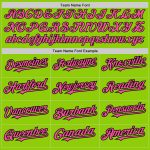 Custom Name and Number Baseball Jersey in Neon Green, Pink, Black - Personalized 3-Color Arm Shapes Design Personalized Neon