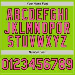 Custom Name and Number Neon Gradient Twinkle Star Baseball Jersey - Personalized 3D Pattern Design in Green, Pink, and Black