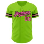 Personalized Neon Pink Green Baseball Jersey - Authentic Custom Sports Apparel Personalized Neon Green Pink-Black Authentic