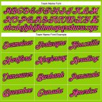 Custom Team Performance T-Shirt with Personalized Name & Number - Neon Green Pink Black Personalized Neon Green Pink-Black