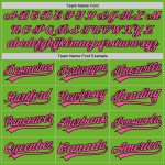 Custom Team Name Number Vapor Polo Shirt in Neon Green Pink-Black Performance Golf Apparel Personalized Neon Green Pink-Black