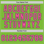 Custom Personalized Basketball Jersey Neon Green Pink-Navy with Name and Number Personalized Neon Green Pink-Navy Authentic