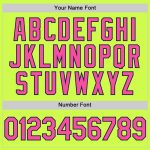Custom Personalized Neon Green Pink-Navy Baseball Jersey with Team Name and Number - Authentic Throwback Style Personalized