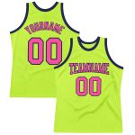 Custom Neon Pink-Navy Basketball Jersey for Authentic Throwback Style - Personalized Name & Number Personalized Neon Green