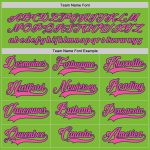 Custom Name and Number Hockey Jersey - Personalized Neon Green Pink-Navy Design Personalized Neon Green Pink-Navy Hockey