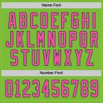 Custom Name and Number Hockey Jersey - Personalized Neon Green Pink-Navy Design Personalized Neon Green Pink-Navy Hockey