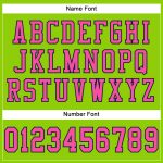 Personalized Neon Green Pink Navy Football Jersey - Authentic Mesh Jersey Personalized Neon Green Pink-Navy Mesh Authentic
