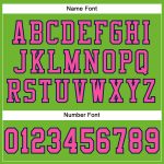 Custom Personalized Football Jersey with Name & Number in Neon Green Pink and Navy Mesh Personalized Neon Green Pink-Navy