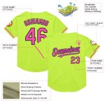 Custom Name Number Baseball Jersey - Personalized Neon Green Pink Navy Mesh Authentic Throwback Personalized Neon Green Pink-Navy