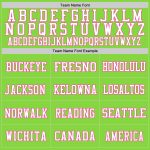 Personalized Neon Green Pink-White Mesh Authentic Football Jersey Team Custom Name and Number