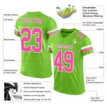 Personalized Neon Green Pink-White Mesh Authentic Football Jersey Team Custom Name and Number