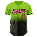 Custom Name Number Personalized Baseball Jersey Neon Green Pinstripe Pink Black Authentic Fade Fashion Personalized Neon