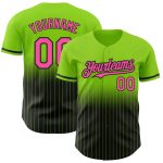 Custom Name Number Personalized Baseball Jersey Neon Green Pinstripe Pink Black Authentic Fade Fashion Personalized Neon