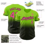 Custom Name Number Personalized Baseball Jersey Neon Green Pinstripe Pink Black Authentic Fade Fashion Personalized Neon