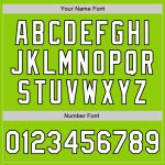 Custom Name and Number Personalized Neon Green Pinstripe Baseball Jersey - White-Black Authentic Fade Fashion Personalized