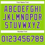 Personalized Neon Baseball Jersey in Green, Purple & White - Authentic Sports Apparel Personalized Neon Green Purple-White