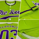 Custom Name and Number Personalized Authentic Baseball Jersey - Neon Green Purple White Personalized Neon Green Purple-White