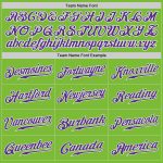Custom Name and Number Personalized Authentic Baseball Jersey - Neon Green Purple White Personalized Neon Green Purple-White