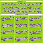 Personalized Neon Baseball Jersey in Green, Purple & White - Authentic Sports Apparel Personalized Neon Green Purple-White