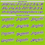 Custom Name and Number Personalized Neon Baseball Jersey in Green, Purple, and White - Authentic Team Apparel Personalized