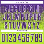 Custom Name Number Soccer Jersey - Personalized Neon Green Purple White Sublimation Team Uniform Personalized Neon Green