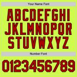 Personalized Neon Green Red-Black Authentic Throwback Baseball Jersey Team Custom Name and Number