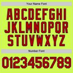 Custom Name Number Authentic Throwback Baseball Jersey - Personalized Neon Green Red-Navy Design Personalized Neon Green